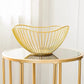 Elegant Gold Metal Fruit Basket