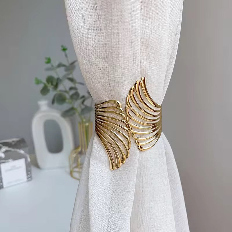 Angel Wing Gold Curtain Tieback - 1 piece