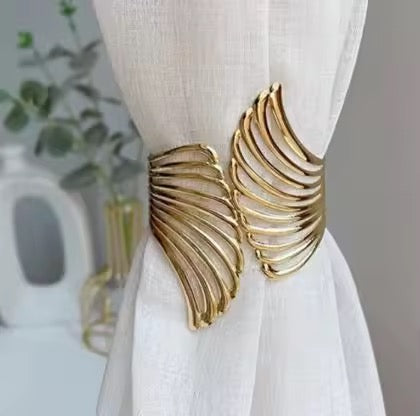 Angel Wing Gold Curtain Tieback - 1 piece