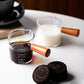 Glass Measurer and Tea Pan with Wooden Handle - 2 sizes (70ml and 400 ml)