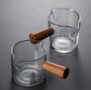Glass Measurer and Tea Pan with Wooden Handle - 2 sizes (70ml and 400 ml)