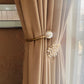 Luxury Gold Curtain Tieback Ring – Pearl & Stone Embellishments - 1 Piece