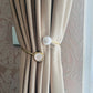 Luxury Gold Curtain Tieback with Pearl & Stone - Expandable Metal