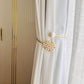 Luxury Gold Curtain Tieback Ring – Pearl & Stone Embellishments - 1 Piece