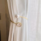 Luxury Gold Curtain Tieback with Pearl & Stone - Expandable Metal