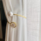 Luxury Gold Curtain Tieback with Pearl & Stone - Expandable Metal