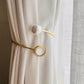 Luxury Gold Curtain Tieback with Pearl & Stone - Expandable Metal