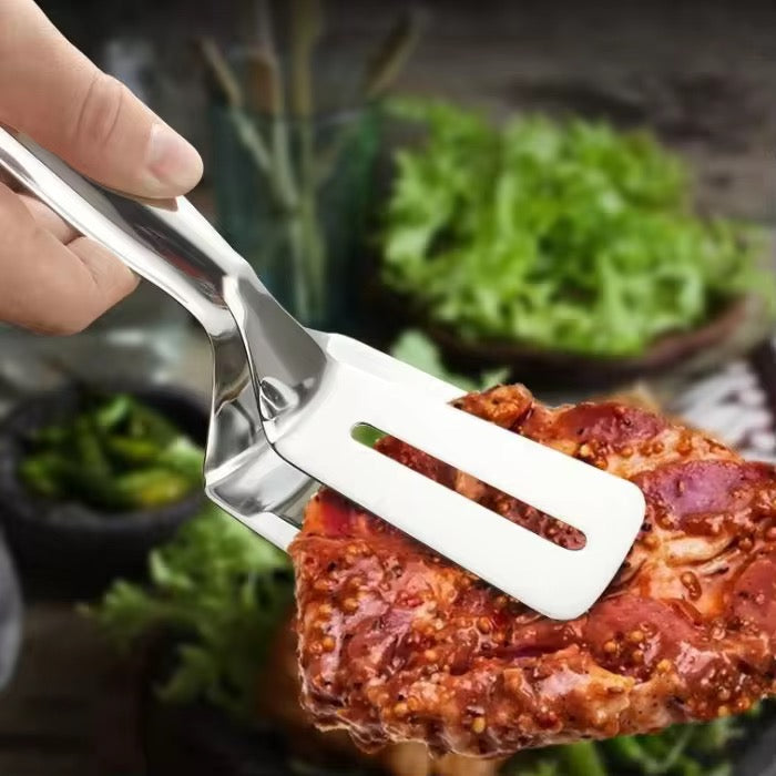 Pizza & Cutlet Tong with Large Base - Stainless Steel