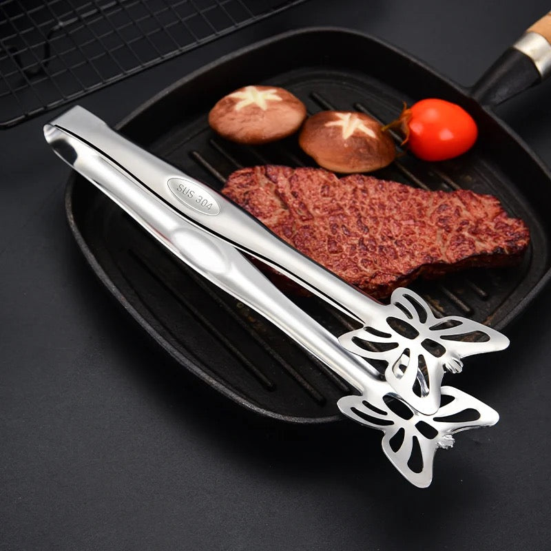 Butterfly Stainless Steel Kitchen Tong - Luxury Dining Table Accessory