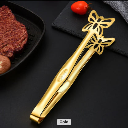 Butterfly Stainless Steel Kitchen Tong - Luxury Dining Table Accessory