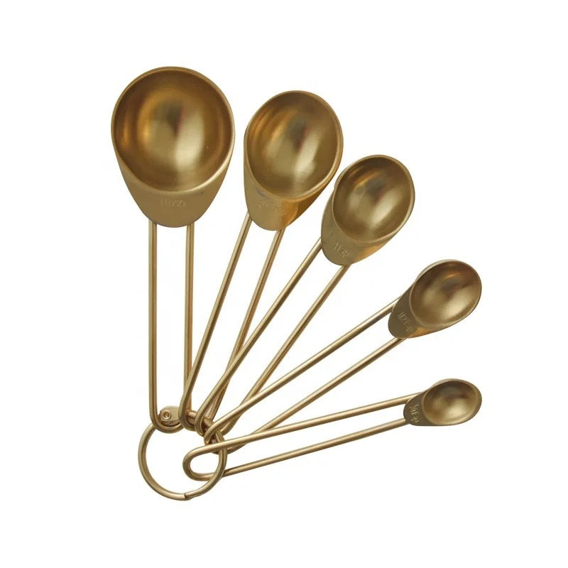 Gold Kitchen Accessories - Set of 4 Measuring Spoons