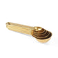 Set of 4 Measuring Spoons - Gold or Silver