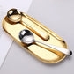 Soup Spoons - Silver & Gold - Set of 4