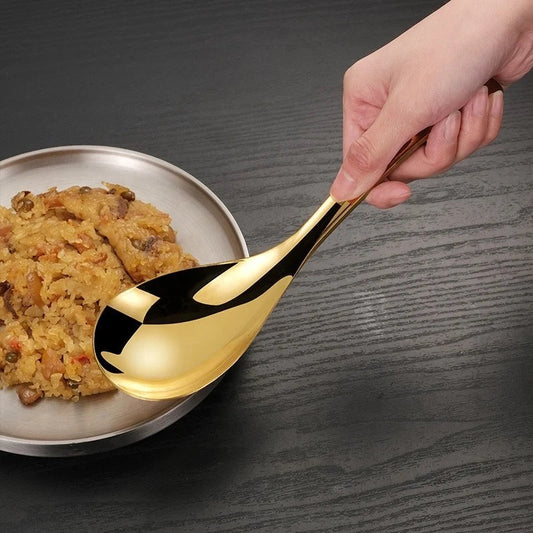 Gold Serving Spoon - Luxurious 304 Stainless Steel