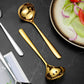 Gold Ladle for Gravy & Dal - 20 cm - Stainless Steel Serving Spoon Kadchi