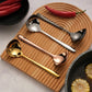 Gold Ladle for Gravy & Dal - 20 cm - Stainless Steel Serving Spoon Kadchi