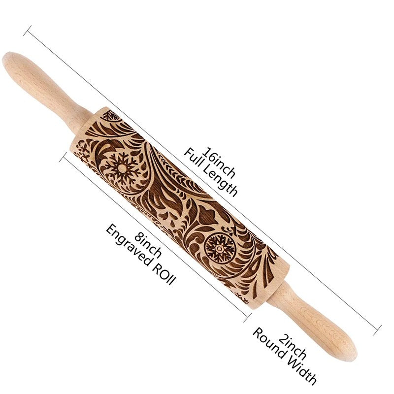 Engraved Rolling Pin - Baking Tool