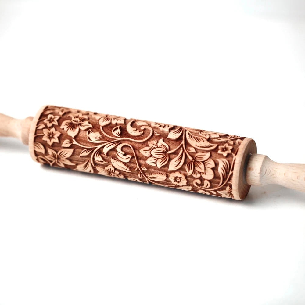 Engraved Rolling Pin - Baking Tool