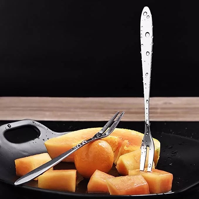 Dessert Knife and Fork Set - Set of 4 - Gold Stainless Steel