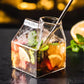 Borosilicate Glass Milk Carton Jar