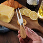 Luxury Cheese Knife Set of 4 – Stainless Steel with Wooden Handle | Gold & Silver Finish