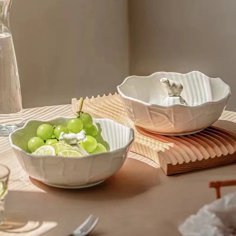 Sleeping Polar Bear Bowl - Salad, Pasta & Serving Bowl