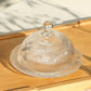 Mini cake plate with fluted glass cover – luxury tableware India