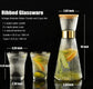 Transparent Glass Carafe Set with 4 Matching Glasses