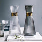 Transparent Glass Carafe Set with 4 Matching Glasses