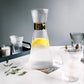 Transparent Glass Carafe Set with 4 Matching Glasses