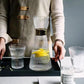 Transparent Glass Carafe Set with 4 Matching Glasses