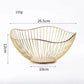 Elegant Gold Metal Fruit Basket