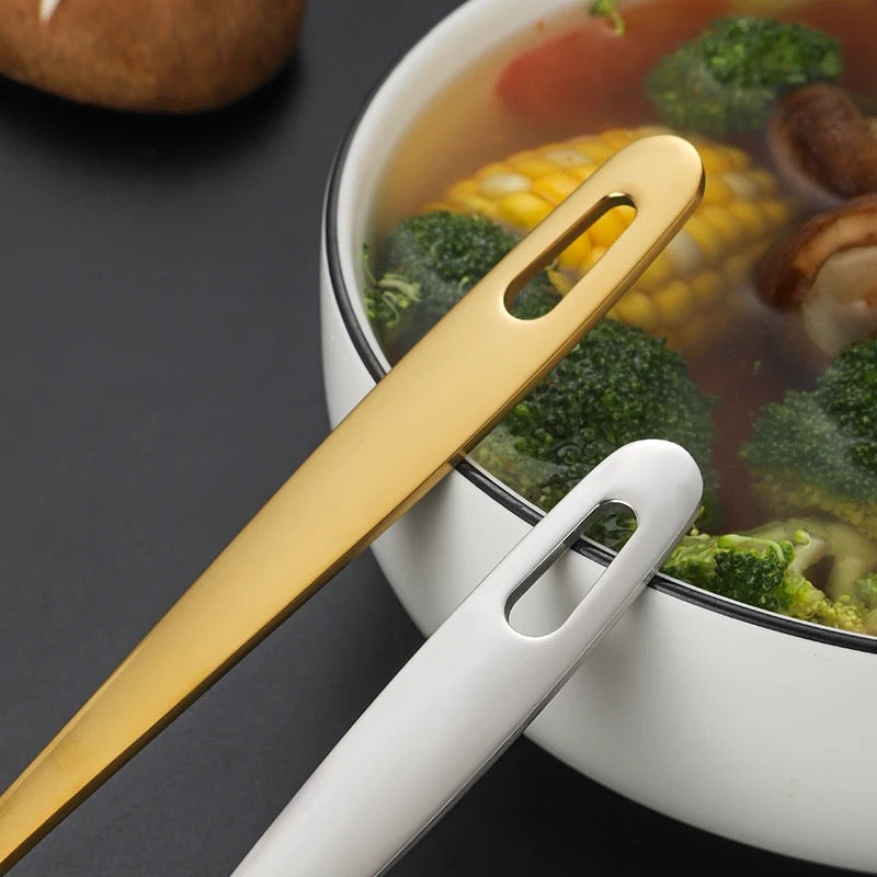 Gold Serving Spoon & Ladle - 1 Large piece - Stainless Steel Kadchi