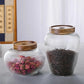 Borosilicate Glass Jars with Wooden Lid - Matka Ribbed Jar