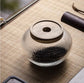 Borosilicate Glass Jars with Wooden Lid - Matka Ribbed Jar