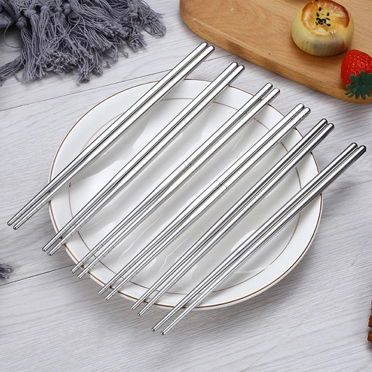 Chopsticks Set - Stainless Steel (Set of 5 Pairs)