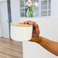 Minimalist white ceramic jar with lid – perfect for gifting