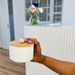 Microwave safe ceramic jar with wooden lid – modern kitchenware