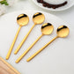 Set of 6 - Luxury Tea Dessert Coffee Spoons - Gold & Silver - 304 Grade Stainless Steel
