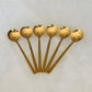 Set of 6 - Luxury Tea Dessert Coffee Spoons - Gold & Silver - 304 Grade Stainless Steel