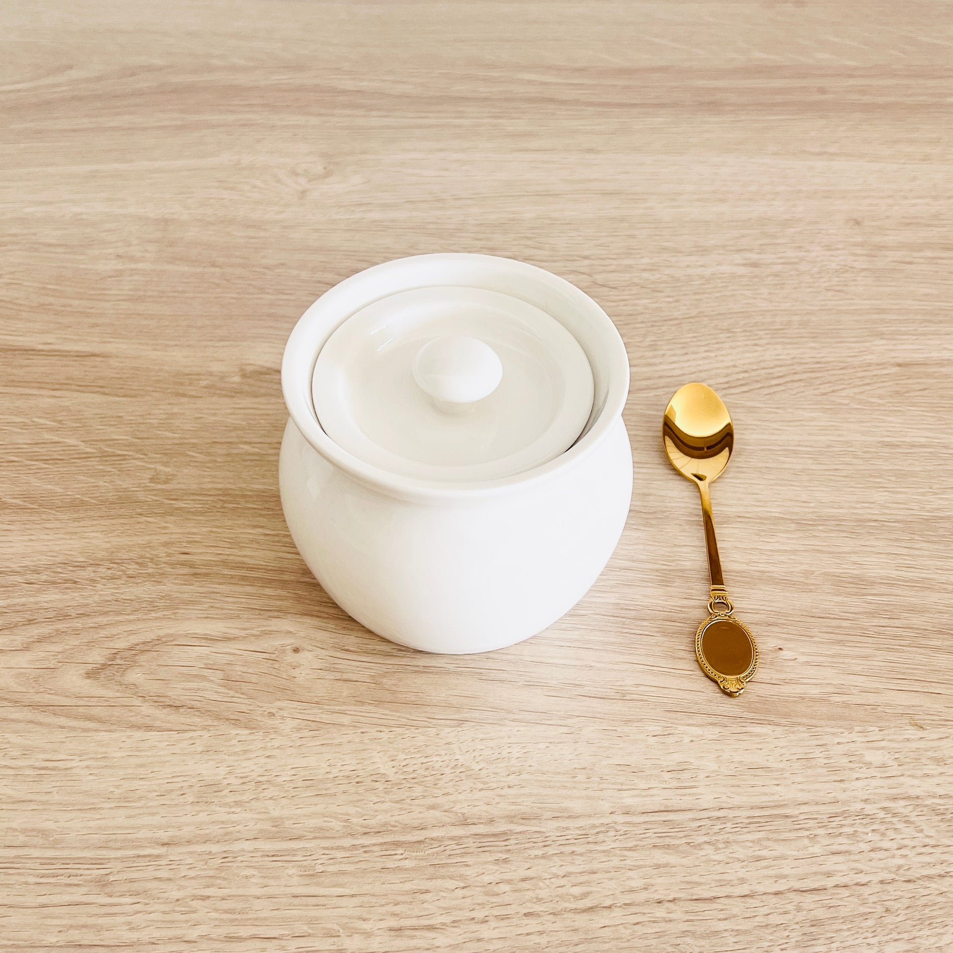 Multipurpose ceramic ghee pot with lid – food safe storage jar for kitchen