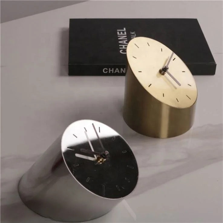 Luxury Table Clock - Gold & Silver Decor Accent