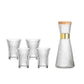 Transparent Glass Carafe Set with 4 Matching Glasses