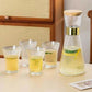 Transparent Glass Carafe Set with 4 Matching Glasses