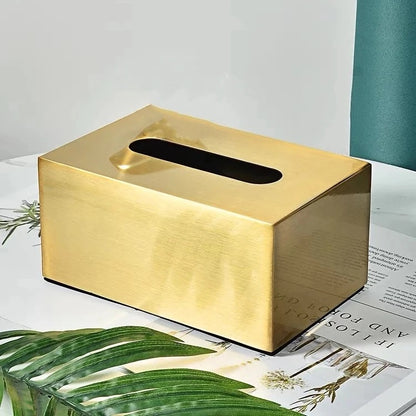 Metal Tissue Box - Gold - Luxury Home Decor