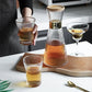 Transparent Glass Carafe Set with 4 Matching Glasses