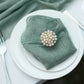 Gold Napkin Rings with Pearl & Stonework – Set of 4, 6, or 8
