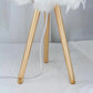 Luxury White & Gold Faux Ostrich Feather Table Lamp - Tripod Design