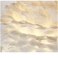 Luxury White & Gold Faux Ostrich Feather Table Lamp - Tripod Design