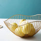 Elegant Gold Metal Fruit Basket